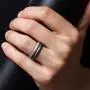 ThunderFit Womens Thin Swivel Rings, 10 Rings / 8 Rings / 4 Rings / 1 Ring - Stackable Silicone Wedding Rings - 2.5mm Wide - 2mm Thick