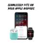 PodSkinz AirPods 2 & 1 Case [Front LED Visible] Protective Silicone Cover and Skin Compatible with Apple AirPods (Diamond Blue)