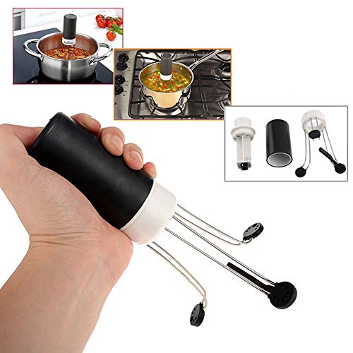 3-Speed Automatic Mixer Eggbeater Crazy Egg Beater Hands-Free Pot Mixer Blender Frying Tools Automatic Cooking Portable Stainless Steel Electric Kitchen Picnic Camping Food