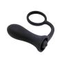 ARIRRA Silicone Vibrating Penis Ring Prostate Massager Butt Plug Anal Vibrator Sex Toys for Men