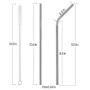 YIHONG Set of 8 Reusable Stainless Steel Metal Straws- Ultra Long 10.5 Inch- Regular Size 6 mm Wide - 30oz Tumblers Compatible - 4 Straight+ 4 Bent+ 2 Brushes+ 1 Pouch