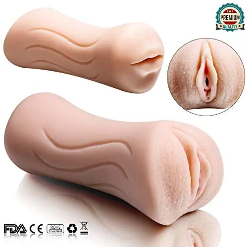 Pocket Pussy Male Masturbators Sex Toys 3D Realistic Mouth and Vagina Masturbator Oral Sex Male Masturbation Cup, Silicone Virgin Anus Love Doll for Couples Men Masturbation