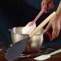 Holarose 9-Piece Set of Silicone Handle with Wooden Handle Non-Stick Silicone Shovel Spoon Set Kitchen Silicone Kitchenware Set