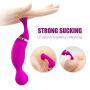 12 Frequency Vibranting & Sucking Toys Waterproof Rechargeable Handheld Massager Wand with Sucking Function,Powerful But Quiet,Medical Silicone