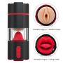 SHOOPPEE 2-in-1 Throat Automatic Piston Telescopic Rotate Six Toys Hands Free Oral Sucking Cup Endless Pleasure Toys for Men Relax Muscle,Sexy Underwear T-Shirt