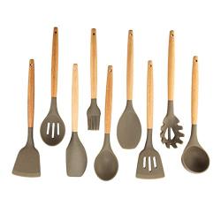 XUNHANG Silicone Kitchenware Set Of 9 Sets Silicone Kitchen Utensil Set Cooking Spoon Shovel Tasty Kitchenware Utensil Set Cooking Set (Size : 9 piece)