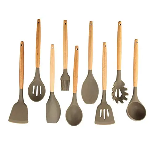 XIAMEND Silicone Kitchenware Set Of 9 Sets Silicone Kitchen Utensil Set (Size : 9 piece)