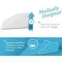 Cushy Form Bed Wedge Pillow - 1.5 Inch Memory Foam Top (25 x 24 x 12 Inches) Best for Sleeping, Reading, Rest or Elevation - Breathable and Washable Cover (12 Inch Wedge, White)