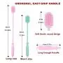 Silicone Bottle Cleaning Brush, 2 Pack Water Bottle Brush with Long Handle, Kitchen Cleaning Brush for Cleaning Baby Bottles, Hydroflasks, Vase and Narrow Neck Bottles