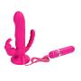 Eden Toys Eden triple pleasure hands free silicone vibrator - Silicone Triple stimulation vibrator
