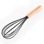 Silicone kitchenware set of 8 wooden handles cooking tools non-stick cookware set including Turner spaghetti server skimmer service spoon ladle food pliers egg beater