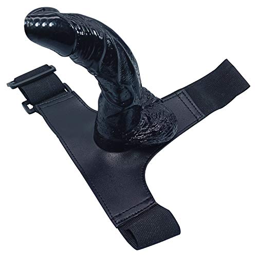 WY-Massagrel UniSêx Strap On Toy Waist Adjustable Double Role Play Silicone Black by by WY-Love