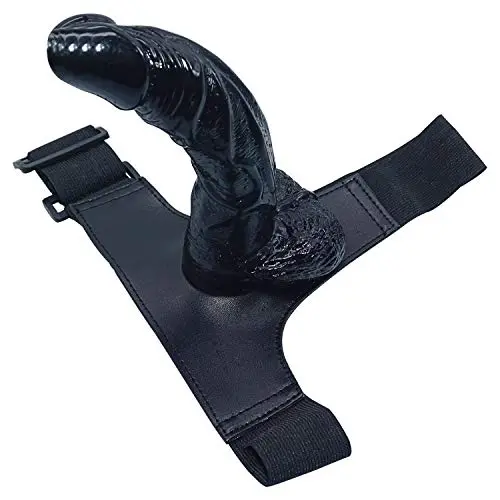 WY-Massagrel UniSêx Strap On Toy Waist Adjustable Double Role Play Silicone Black by by WY-Love