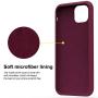 KUMEEK iPhone 11 Case, Soft Silicone Gel Rubber Bumper Case Anti-Scratch Microfiber Lining Hard Shell Shockproof Full-Body Protective Case Cover for iPhone 11-WineRed