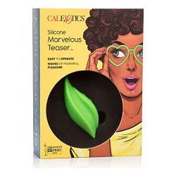 CalExotics Mini Marvels Marvelous Teaser ? Silicone Waterproof Compact Massager Vibrator ? 10 Function Rechargeable Vibe ? Adult Sex Toy Massager for Couples ? Green