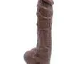 HYLHYL5-F ?ntìmǎtě Vìbrǎtǒrs, 7 inch Black Thin Silicone Toys with for Women Powerful Beginner Travel Gift Lifelike Thick | Diameter 4cm/1.57iches