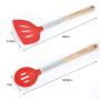 Silicone Kitchenware 9-Piece Set, Non-Stick Cooking Shovel Spoon Multi-Function Kitchen Gadget