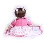 Pompon Reborn Baby Dolls Girl Look Real Lifelike Newborn Baby Dolls Silicone Vinyl Realistic Baby Doll Light Pink Dress Real Life Baby Doll 16 Inches Real Life Baby Doll