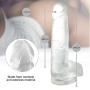 8 Inch Crystal Transparent Pen?s Soft Silicone Flexible Hands-Free Massage Toys