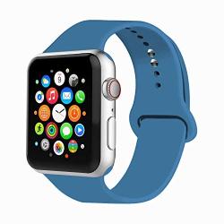 IYOU Sport Band Compatible with Watch Band 38MM 42MM 40MM 44MM, Soft Silicone Replacement Sport Strap Compatible with 2019 Watch Series 5 2018 Watch Series 4/3/2/1