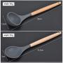 Kitchen Set 8 Piece Set Silicone Wooden Handle Kitchenware Nonstick Cookware Set Cooking Tools - Silicone Shovel Spoon Tool Set Shovel Soup Hedges Cooking Cookware