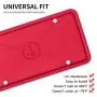 ZAKAA 2 Pack License Plate Frame,Premium Silicone Material, Rust-Proof,Rattle-Proof,Weather-Proof(RED)