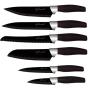 Chef Essential 6 Piece Knife Set With Matching Sheaths, Black