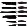 Chef Essential 6 Piece Knife Set With Matching Sheaths, Black