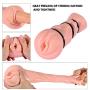 Male Masturbators Cup Pocket Pussy with Penis Rings Set Realistic Vagina Sleeve Strong Sucking Masturbation Stroker Adult Sex Toy for Men