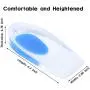 Gel Heel Cups,Silicone Gel Heel Cups Shoe Inserts for Plantar Fasciitis Relief, Foot Comfort Pads,Shock Absorption Sole and Heel Cup for Foot Care