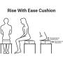 Comfort Finds Rise with Ease Seat Cushion - Thick Firm Chair Cushion Booster - Extra Thick Foam Pad for Home, Patio, Office and Car Seats - Extra Supportive Lift - 15.5 X 18 X 5 (Sherpa Cream)