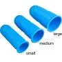 Frienda 12 Pieces Hot Glue Gun Finger Caps Silicone Finger Protectors for Hot Glue Wax Rosin Resin Honey Adhesives Scrapbooking Sewing in 3 Sizes (Blue)