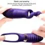 Silicone Vibrating Cock Ring Rechargeable 10-Speed Penis Ring Vibrator Sex Toy for Male or Couples
