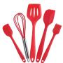 Professional 5pcs Set Silicone Cooking Sets Egg Beater Spoon Spatula Oil Brush Kitchenware, Kitchen Oil Brush - Pink Kitchen Utensils, Aluminum Spatula, Kitchen Ware, Silicon Utensils