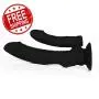 Silicone Moving Massager Double Penetration Harness Compatible Toy for Couple
