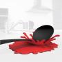 Mustard Spoon Rest Holder- Red Splash