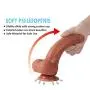 8.5 Inch Realistic Soft D?`ld?s with Strong Suction Cup-Relaxation Massager Wand Toys-100% Silicone Material