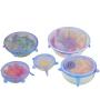 Silicone Stretch Lids 6 Pack Different Size FDA Approved Stretchable Food Covers for Cups, Pots, Can,bowls,Dishes,Mugs,Jars(Blue)
