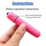 Qhufnng Mini Compact Powerful Adult Toys Silent Bullet Shape Personal Message Tools Multi-Speed 10 Modes for Relaxation Hot Pink