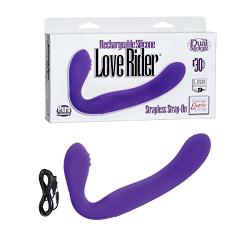 California Exotic Novelties Rechargeable Silicone Love Rider Strapless Strap-On, Purple