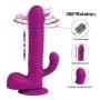 Tight Design Telescopic Rechargeable Suction Cup Wireless Massager Multi Speeds Full Body Massage Waterproof Silicone Toy