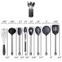 ANLIN 9 Pcs/Set Silicone Cookware Sets Stainless Steel Handle Kitchenware Nonstick Cookware Set Spoon Clip Spatula Brush Kitchen Tool