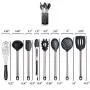 ANLIN 9 Pcs/Set Silicone Cookware Sets Stainless Steel Handle Kitchenware Nonstick Cookware Set Spoon Clip Spatula Brush Kitchen Tool