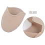 Professional Ballet Dance Toe Pad Foot Protection Toe Thongs Silicone Gel Forefoot Pads Shoes Insoles Insert Pointe Shoes (Short, Flesh)