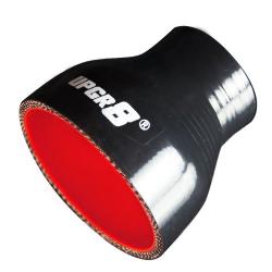 Upgr8 Universal 4-Ply High Performance Straight Reducer Coupler Silicone Hose (1.75"(45MM) to 3.0"(76MM), Black)