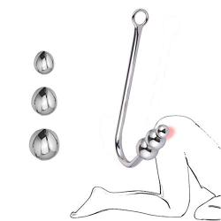 Kingkun Waterproof Metal Amal Beads -Stainless Steel Butte Plug Hook Adult Six-Toys for Women&Couple