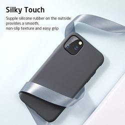 ESR Yippee Color Soft Case for iPhone 11 Pro, Liquid Silicone Rubber Case Cover [Comfortable Grip] [Screen & Camera Protection] [Velvety-Soft Lining] [Shock-Absorbing] for iPhone 11 Pro, Gray