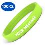 Reminderband Silicone Wristbands - 100 Pack - Personalized Customizable Rubber Bracelets - Customized for Motivation, Events, Gifts, Support, Causes, Fundraisers, Awareness - Men, Women