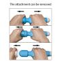 CNHIDEE Massager Personal Handheld Women Cellulite Massage Mini Therapy Tool kneading Neck Back Head Foot Wand Cordless Magic Waterproof Multi Speed 20X Rechargeable Silicone (Black)