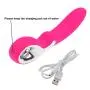 Vibrator, Oomph! Butterfly 16-Frequency 3-Speed Vibration USB Rechargeable Silicone G-spot and Clitoris Massager AV Vibe Female Masturbation Toy - Rosy
